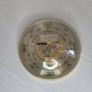 Vtg Barigo Brass Weather Station - Barometer